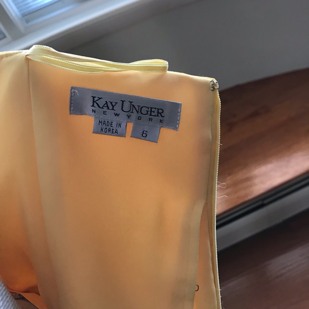 Kay Unger Strapless Prom/Cocktail Dress Yellow - Picture 7 of 7
